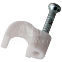 Крепеж кабеля круглый 3мм бел. (упак. (уп.50шт)) Rexant 07-4003