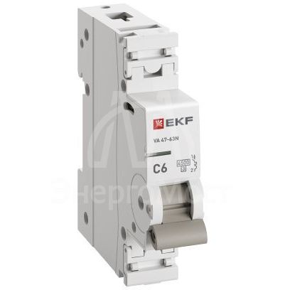 Выключатель автоматический 1п C 6А 4.5кА ВА 47-63N PROxima EKF M634106C
