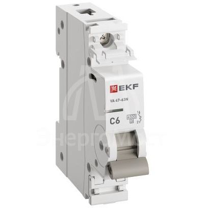 Выключатель автоматический 1п C 6А 4.5кА ВА 47-63N PROxima EKF M634106C