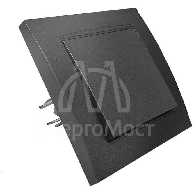 Выключатель 1-кл. СП Бриллиант 10А IP20 в сборе графит Universal 7947366-Gr