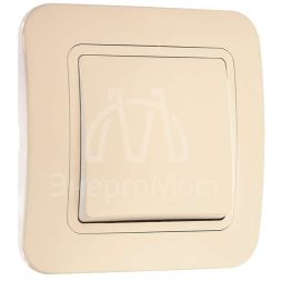 Выключатель 1-кл. СП Lillium 10А IP20 крем. Makel 70201