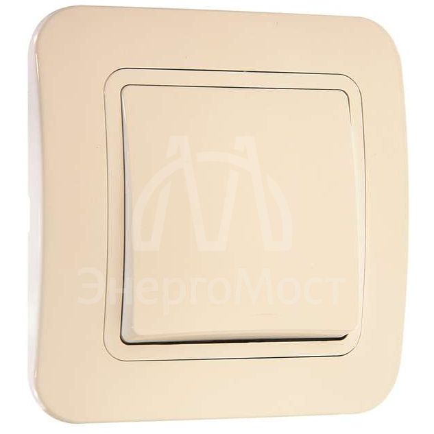 Выключатель 1-кл. СП Lillium 10А IP20 крем. Makel 70201
