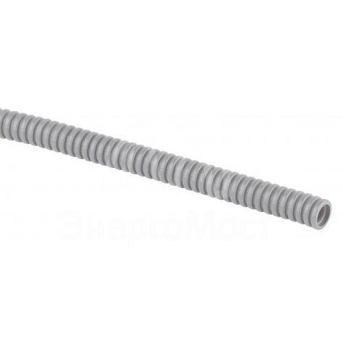 Труба гофрированная ПВХ легкая d25мм с протяжкой сер. (уп.20м) Эра Б0042998