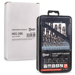 Набор сверл по металлу НСС-25К ПРОФИ КВТ 106206