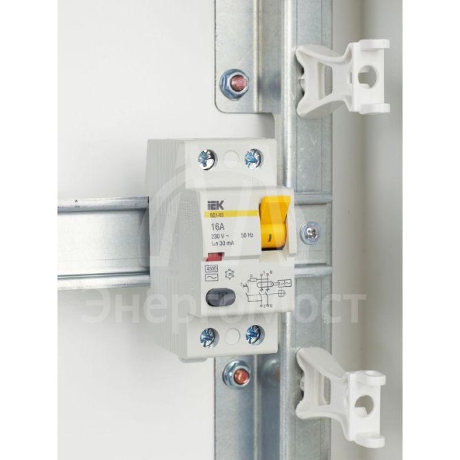 Выключатель дифференциального тока (УЗО) 2п 16А 30мА тип AC ВД1-63 IEK MDV10-2-016-030