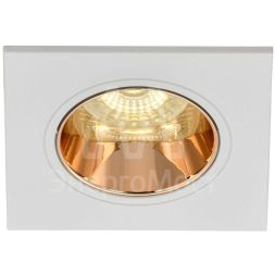 Светильник 4107 встраиваемый поворотный GU10 бел./золото пласт. IEK LT-UVB0-4107-GU10-1-K22