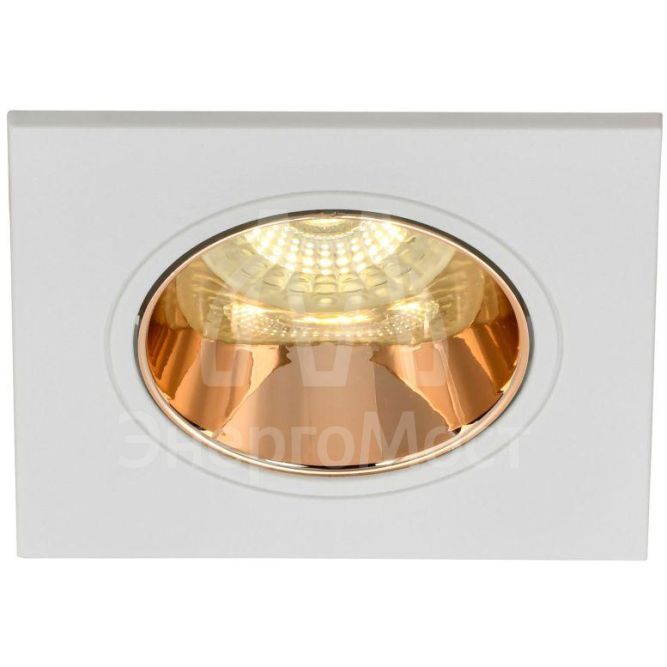 Светильник 4107 встраиваемый поворотный GU10 бел./золото пласт. IEK LT-UVB0-4107-GU10-1-K22
