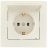 Розетка 1-м СП Vesna с заземл. с крышкой ПБТ механизм кремов. LEZARD 742-0388-123B