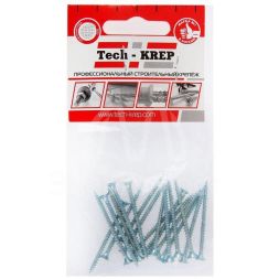 Шуруп универсальный 3.0х40 цинк. с потайной головкой (уп.20шт) пакет Tech-Krep 102414