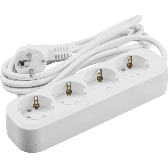 Удлинитель 4х5м с заземл. 16А IP20 90 800 OPE-S-04-500-E-3x1 бел. ОНЛАЙТ 90800