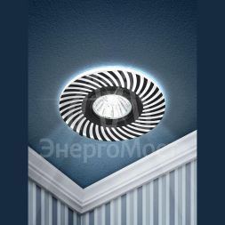 Светильник DK LD32 BK /1 MR16 220В max 11Вт декор. со светодиодной подсветкой черн. ЭРА Б0046908