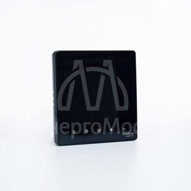 Термостат программируемый ArtGallery 16А с Wi-Fi для электрич. теплого пола моноблочный черн. SE GAL001038