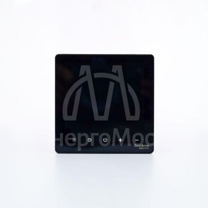 Термостат программируемый ArtGallery 16А с Wi-Fi для электрич. теплого пола моноблочный черн. SE GAL001038