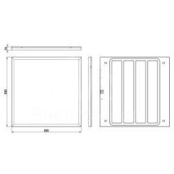 Светильник светодиодный с равномерной засветкой SPO-1-40-6K-M [4] 595х595х25 40Вт 3060лм 6500К (4/72) панель Эра Б0041887