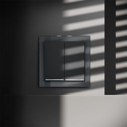 Выключатель 2-кл. СП S70 10А с подсветкой механизм графит Voltum VLS020207