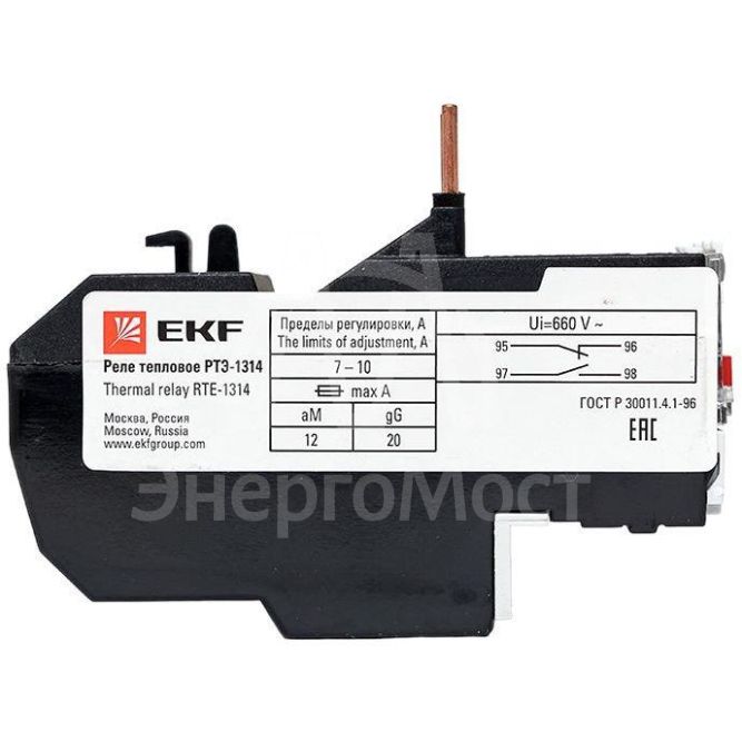 Реле тепл. РТЭ 1314 7-10А EKF rel-1314-7-10