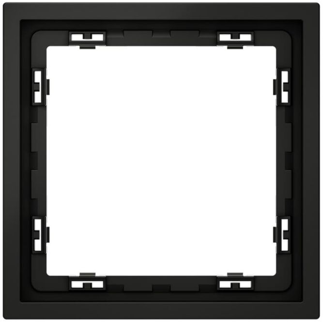 Рамка 1-м S70 пластик. черн. матов. Voltum VLS100108