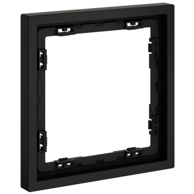 Рамка 1-м S70 пластик. черн. матов. Voltum VLS100108