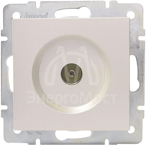 Розетка телевизионная оконечная TV 1-м СП Vesna механизм жемчуж./бел. перламутр LEZARD 742-3088-130