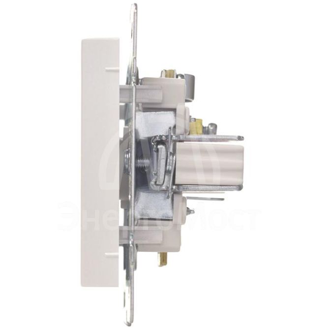 Розетка телевизионная оконечная TV 1-м СП Vesna механизм жемчуж./бел. перламутр LEZARD 742-3088-130