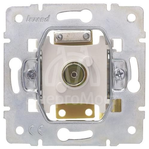 Розетка телевизионная оконечная TV 1-м СП Vesna механизм жемчуж./бел. перламутр LEZARD 742-3088-130