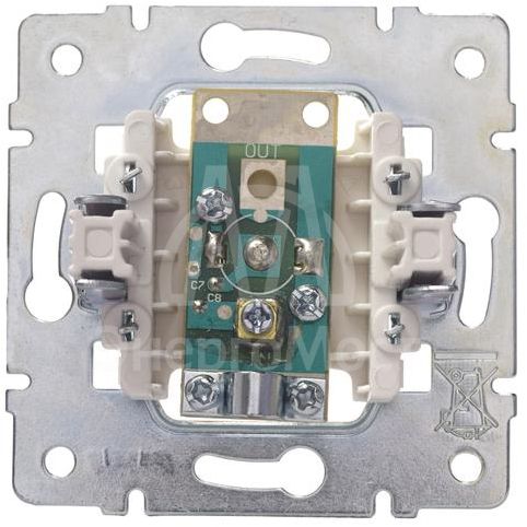 Розетка телевизионная оконечная TV 1-м СП Vesna механизм жемчуж./бел. перламутр LEZARD 742-3088-130