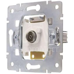 Розетка телевизионная оконечная TV 1-м СП Vesna механизм жемчуж./бел. перламутр LEZARD 742-3088-130