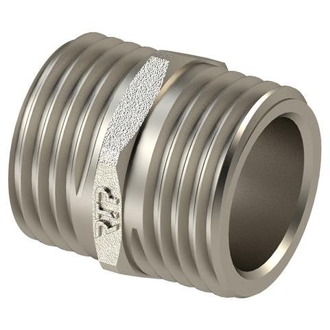 Ниппель латунь наружн. резьба 1дюйм никель (инд. упак.) RTP 34907