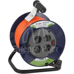 Удлинитель силовой RPx-4es-3x1.5-30m на п. катушке c/з 4 гн 30м ПВС 3х1.5 ЭРА Б0043056