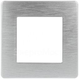 Рамка 1-м 12-5101-03 сатин алюм. Эра Б0052501