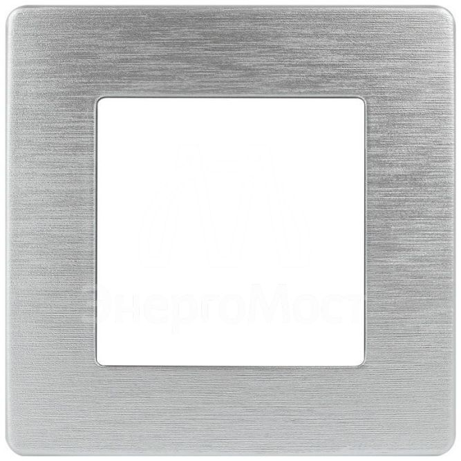 Рамка 1-м 12-5101-03 сатин алюм. Эра Б0052501