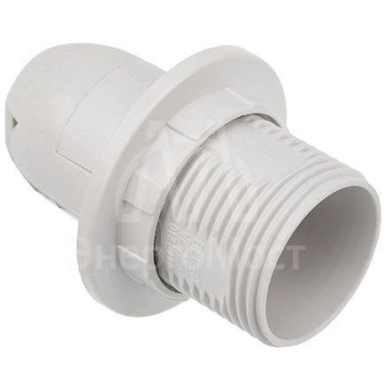 Патрон E14 пластиковый термостойкий с кольцом бел. с этикеткой Rexant 11-8823