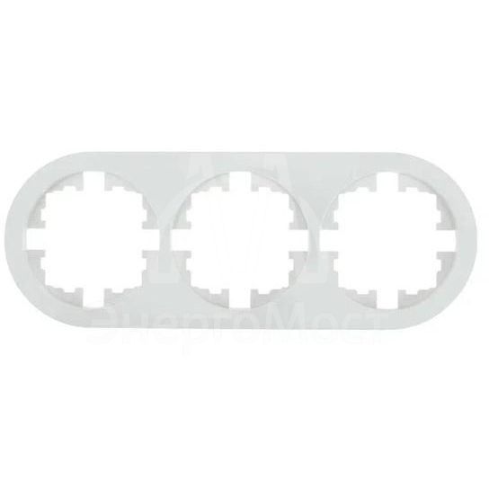 Рамка 3-м OSEN горизонт. круглая бел. LEZARD 744-0200-148