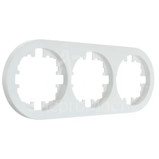 Рамка 3-м OSEN горизонт. круглая бел. LEZARD 744-0200-148