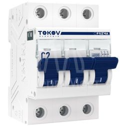 Выключатель автоматический модульный 3П 2А 6кА х-ка C TOKOV Electric TKE-PZ60-MCBI-3-2-C