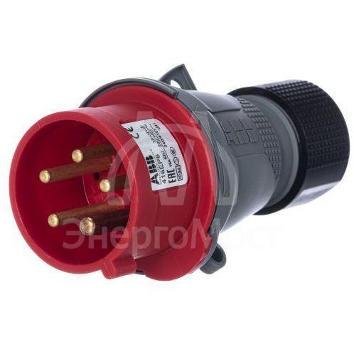 Вилка кабельная Easy&amp;amp;Safe 416EP6 16А 3P+N+E IP44 6ч ABB 2CMA101967R1000