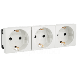 Розетка 3-м ОП Viva 16А IP20 бел. DKC 45003