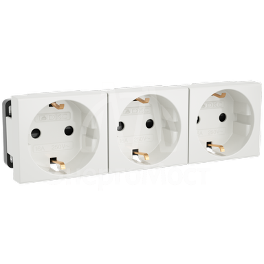 Розетка 3-м ОП Viva 16А IP20 бел. DKC 45003