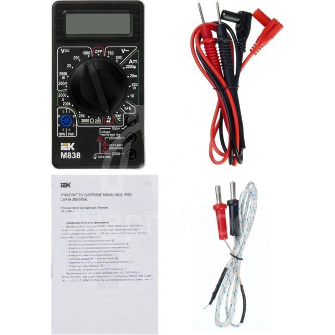 Мультиметр цифровой Universal M838 IEK TMD-2S-838
