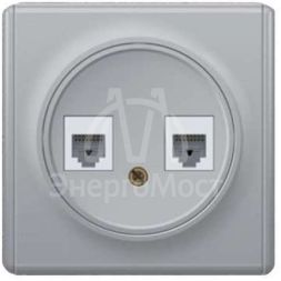 Механизм розетки комп. + телеф.2-м СП Florence RJ11/RJ45 кат.5e сер. 1E20801302 OneKeyElectro 2172840