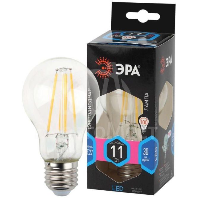 Лампа светодиодная F-LED A60-11W-840-E27 ЭРА Б0035026