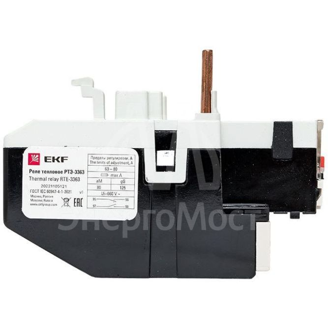 Реле тепл. РТЭ 3363 63-80А EKF rel-3363-63-80