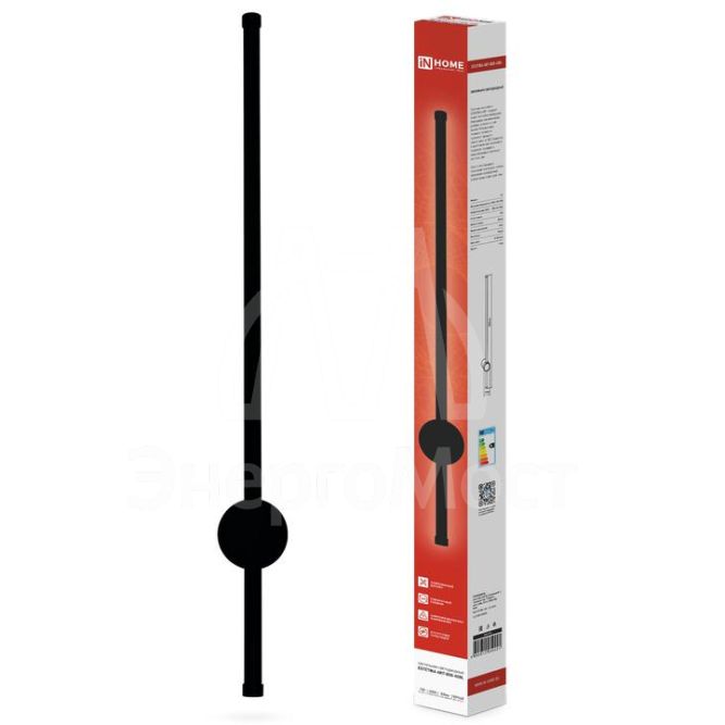 Светильник светодиодный ESTETIKA ART-80B-40BL 15Вт 230В 4000К 1050лм 800х60х98 черн. IN HOME 4690612054421