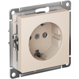 Розетка AtlasDesign 16А с заземл. быстрозажим. клем. механизм беж. SE ATN000243S