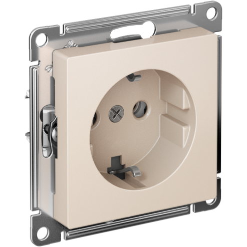 Розетка AtlasDesign 16А с заземл. быстрозажим. клем. механизм беж. SE ATN000243S