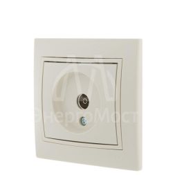 Розетка телевизионная оконечная TV СП Mira крем./крем. LEZARD 701-0303-130