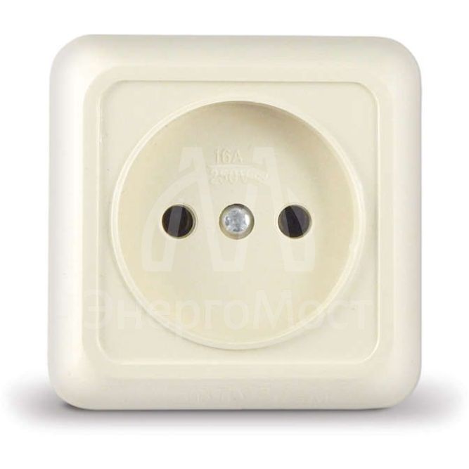Розетка 1-м ОП Олимп 16А IP20 сл. кость Universal Б-О0022