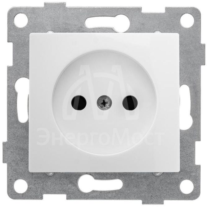 Розетка 1-м СП Bravo 16А 250В без заземл. защ. шторки механизм бел. GUSI С10Р2-001