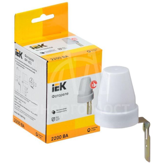 Фотореле ФР 601 2200ВА IP44 сер. IEK LFR20-601-2200-003