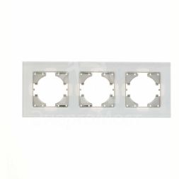 Рамка 3-местная стекло бел. GUSI С1130-030